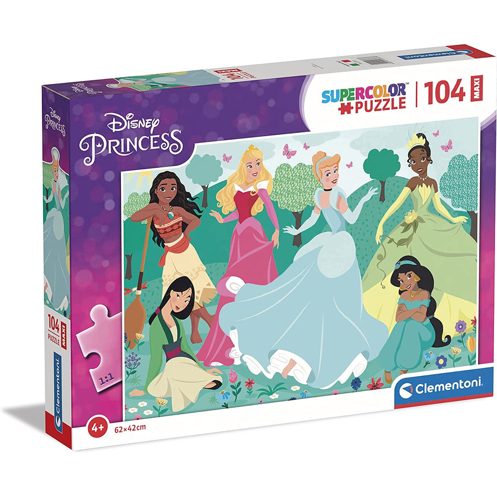 Clementoni Supercolor Disney Princess Maxi Puzzle 104 Pieces Age- 4 Years & Above