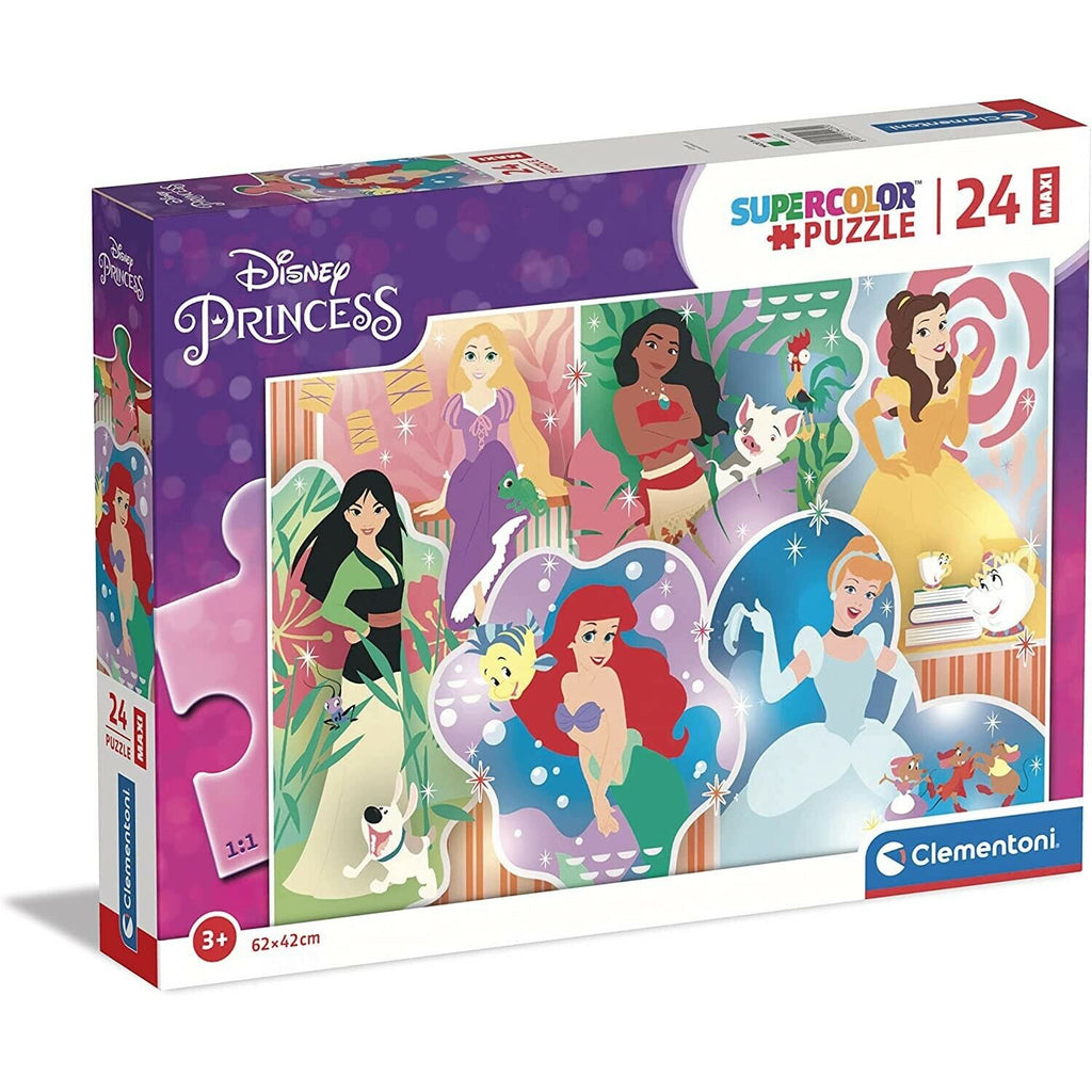 Clementoni Supercolor Disney Princess Maxi Puzzle 24 Pieces Age- 3 Years & Above