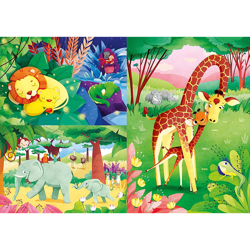 Clementoni Supercolor Jungle Friends Puzzle 3 X 48 Pieces Age- 4 Years & Above