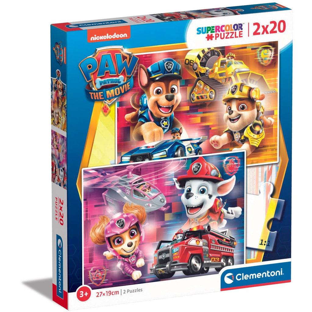 Clementoni Supercolor Paw Patrol The Movie 2021 Puzzle 2 X 20 Pieces Age- 3 Years & Above