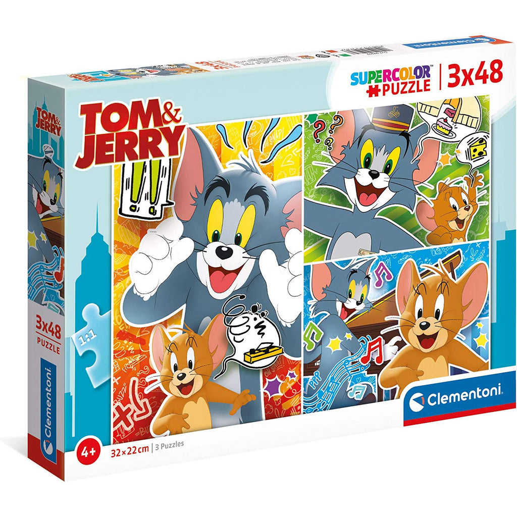 Clementoni Supercolor Tom & Jerry Puzzle 3 X 48 Pieces Age- 4 Years & Above