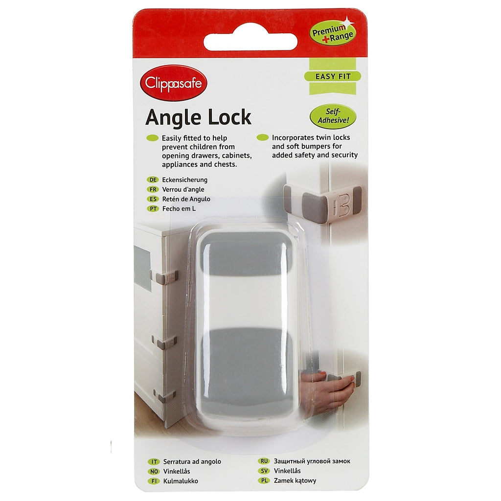 Clippasafe Angle Lock - Premium+ Range White/Grey Age- Newborn to 24 Months