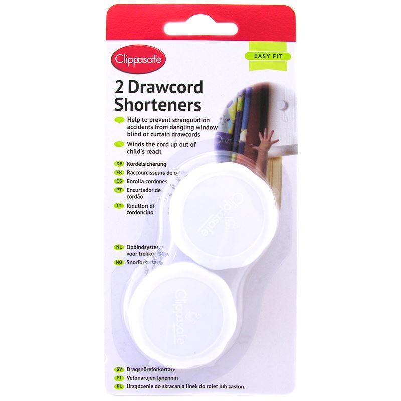 Clippasafe Drawcord Shorteners -2 Pcs/Pack Age- Newborn to 24 Months