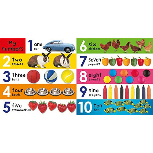Colours ABC Numbers Board Book Age-12 Months & Above
