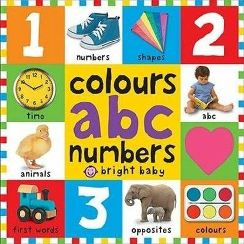 Colours ABC Numbers Board Book Age-12 Months & Above
