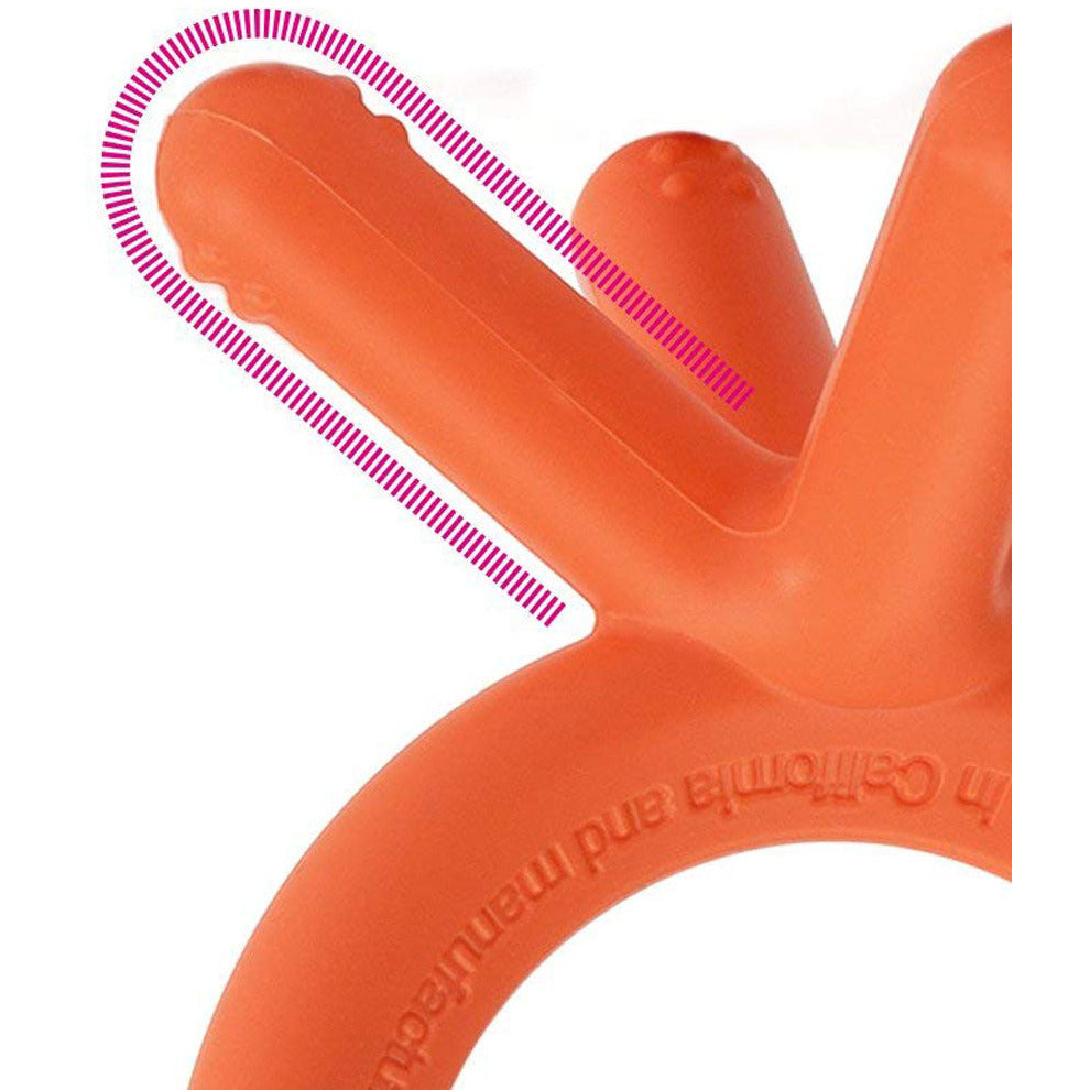 Comotomo Silicone Baby Teether Orange Age- 3 Months to 12 Months