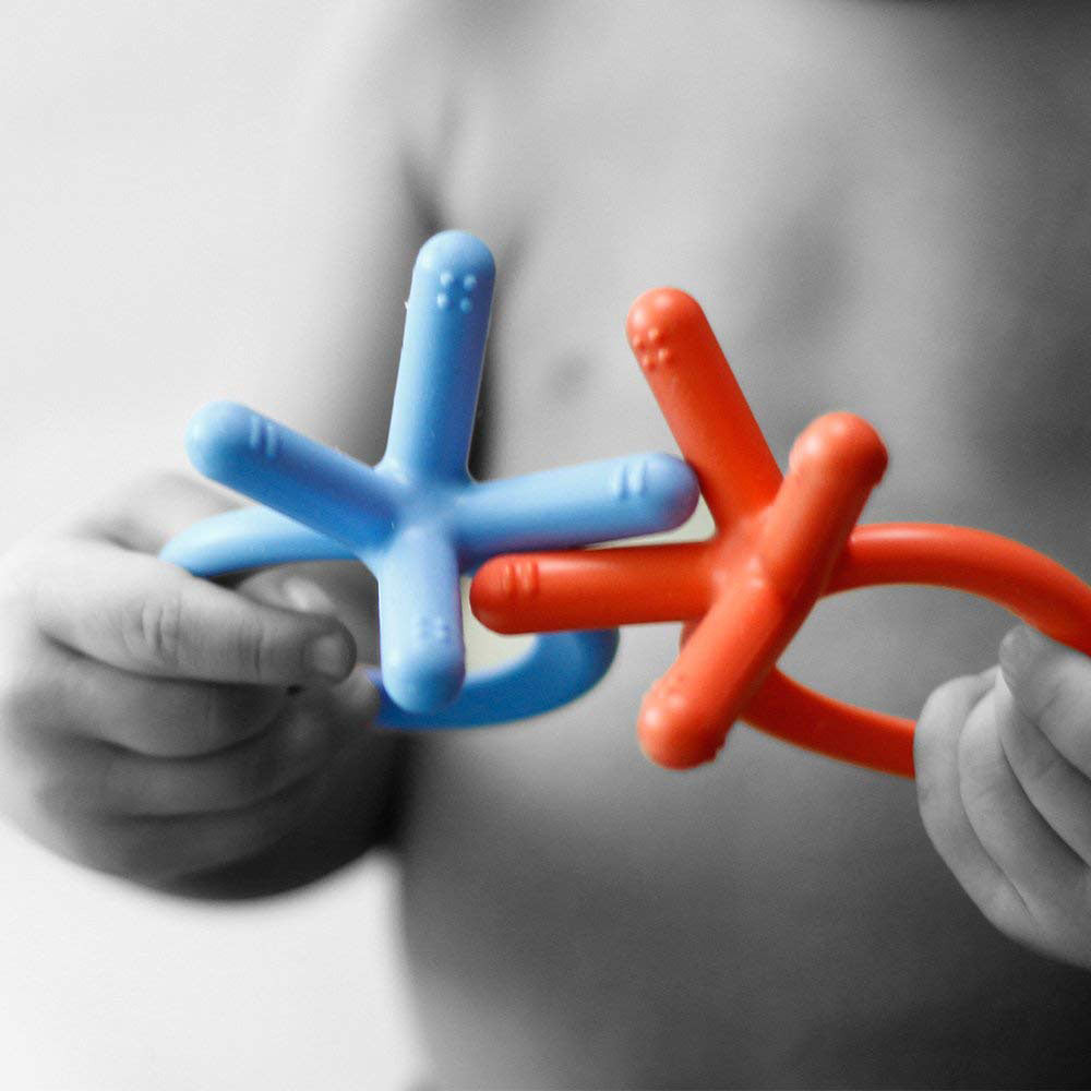 Comotomo Silicone Baby Teether Orange Age- 3 Months to 12 Months