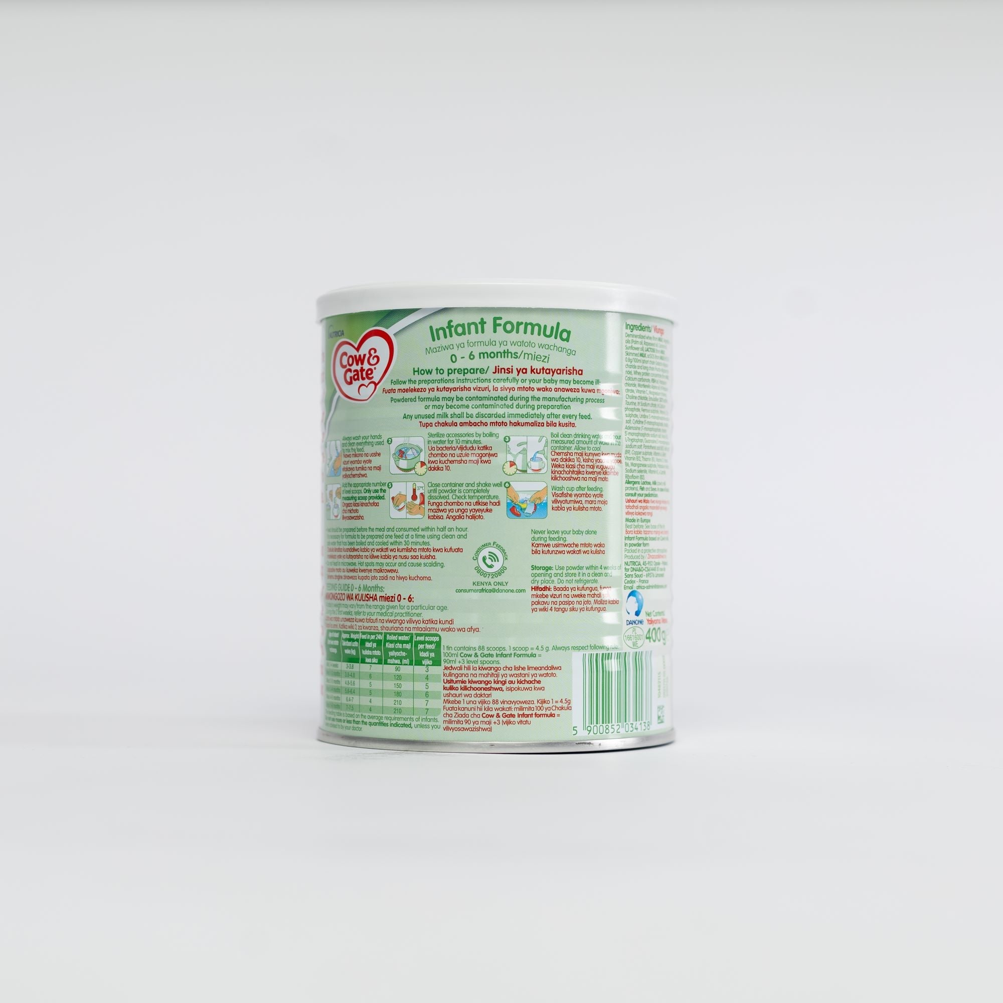 Baby milk powder cow and gate top