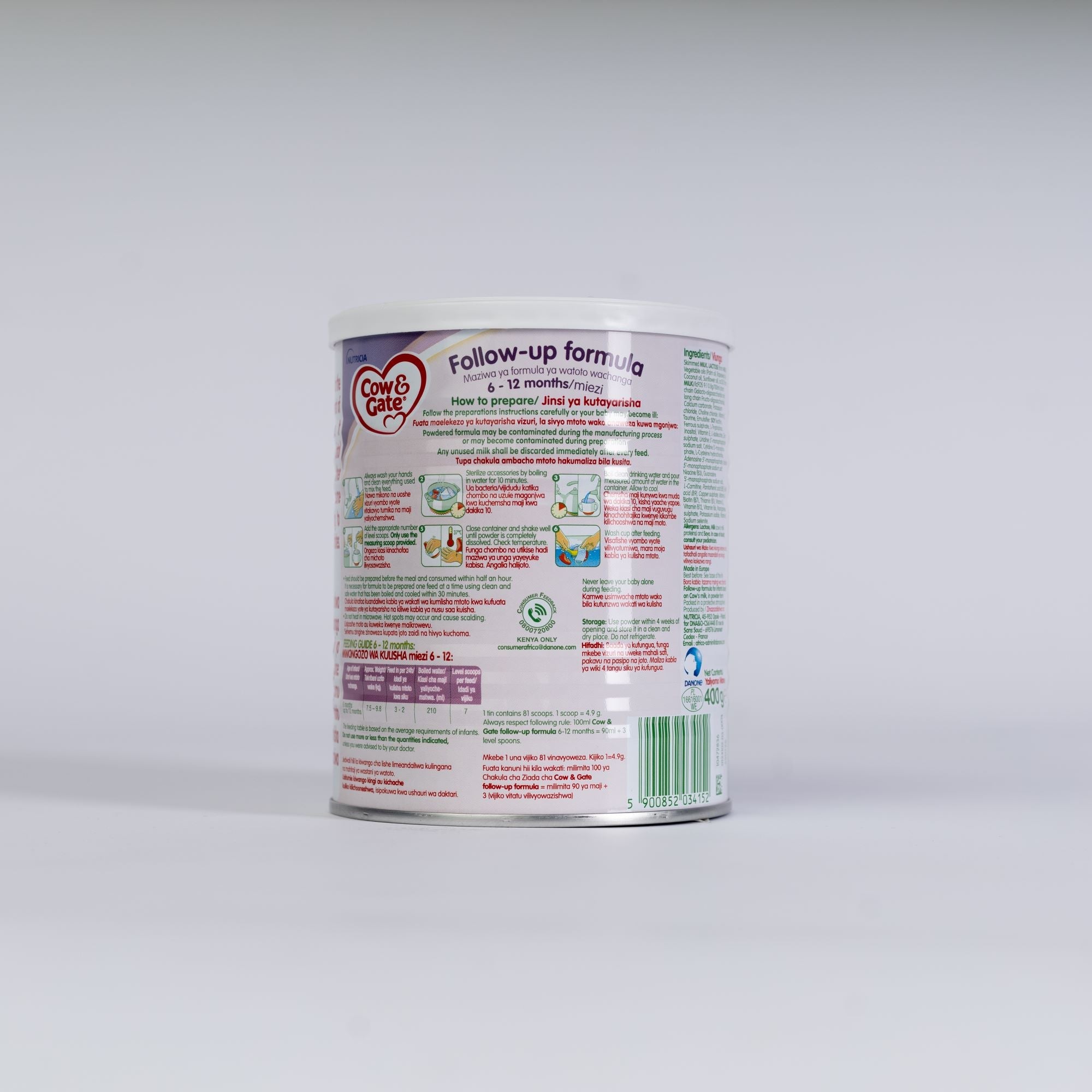 Cow Gate Follow on Formula Milk 2 400g 6 12m Peekaboo