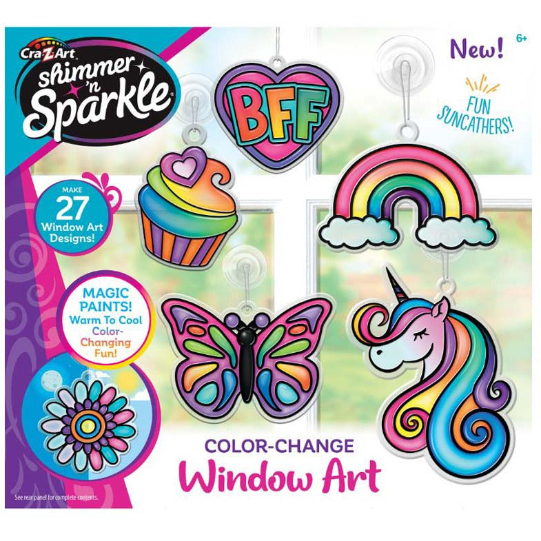 CraZart Shimmer 'N Sparkle Colour Changing Window Art Age- 6 Years & Above