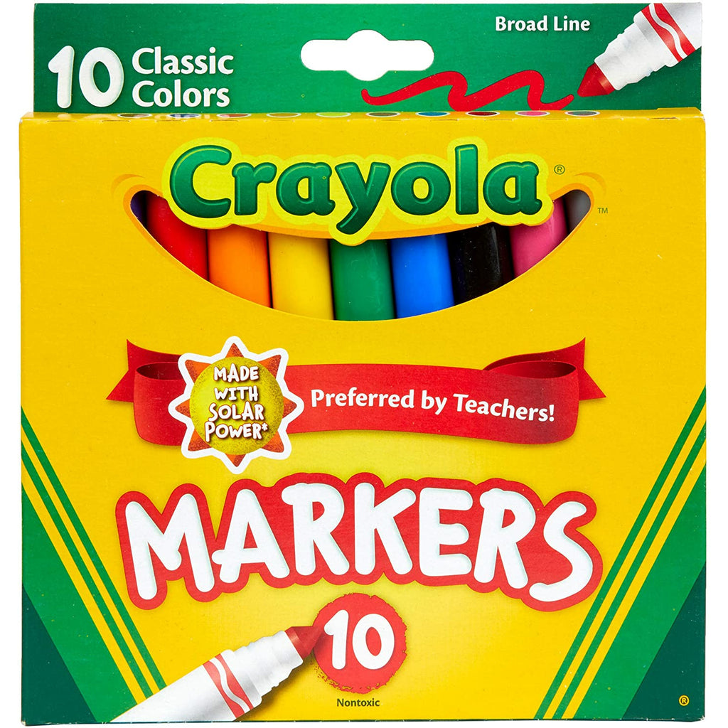 Crayola Classic Broad Line Markers 10 Pieces 3Y+