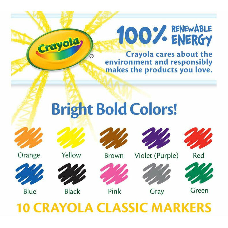 Crayola Classic Fine Line Markers 10 Pieces 3Y+