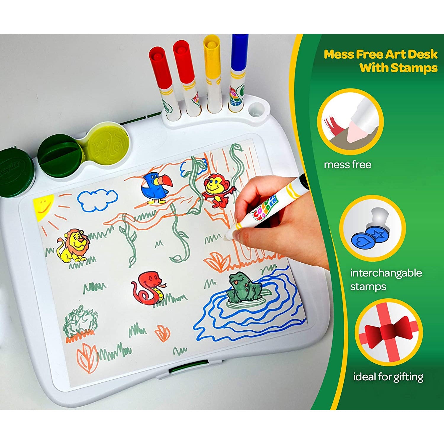Crayola Color Wonder Mess Free Art Desk with Stamps 75 2483 Peekaboo