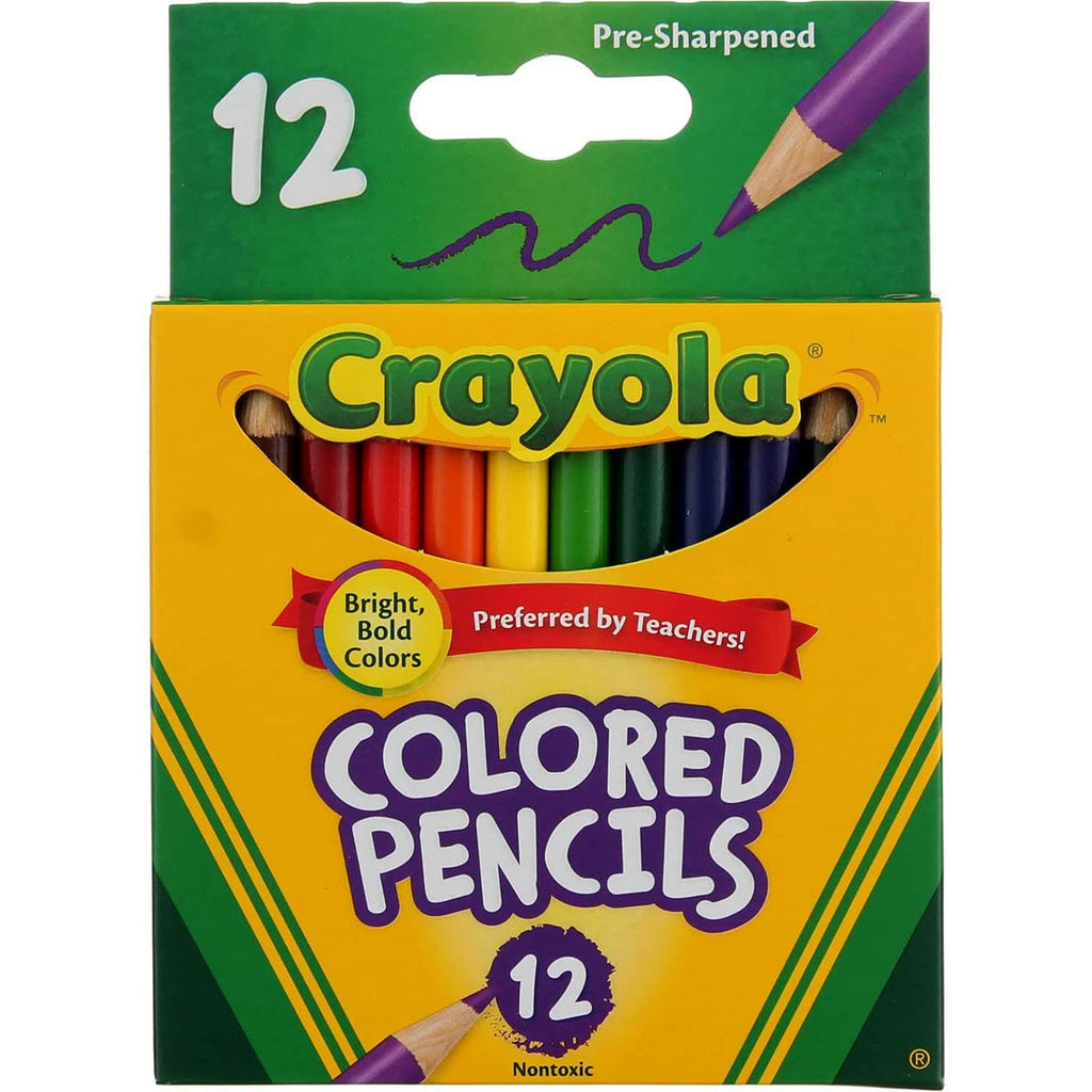 Crayola Short Length Coloured Pencils 12 Pieces