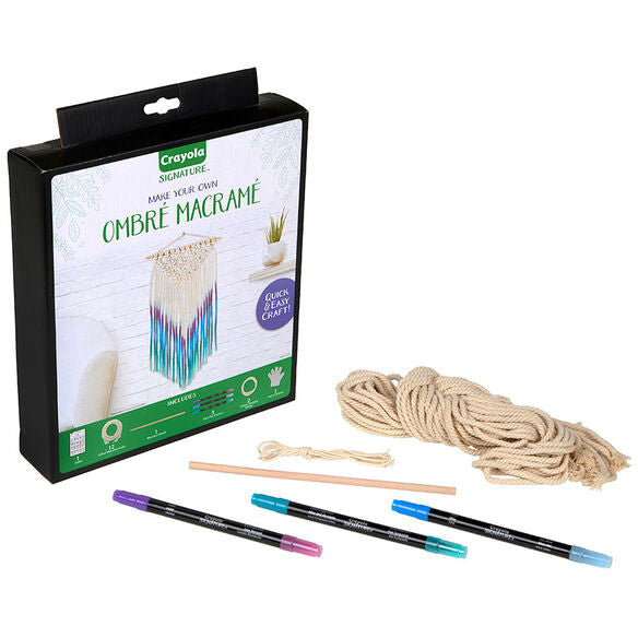 Crayola Signature Ombre Macrame Wall Hanging Kit Age- 14 Years & Above