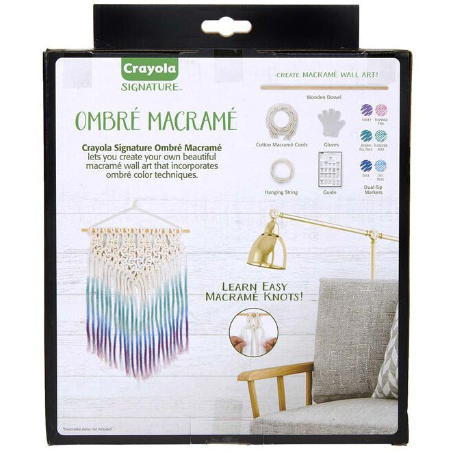 Crayola Signature Ombre Macrame Wall Hanging Kit Age- 14 Years & Above