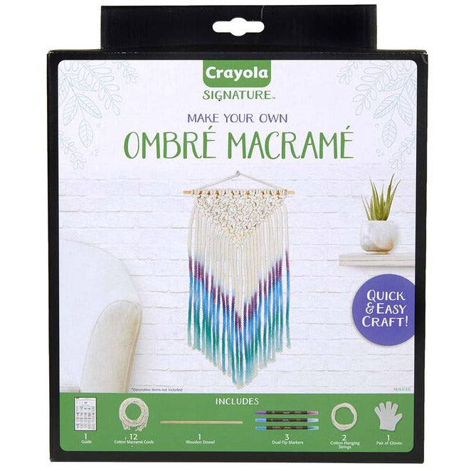 Crayola Signature Ombre Macrame Wall Hanging Kit Age- 14 Years & Above