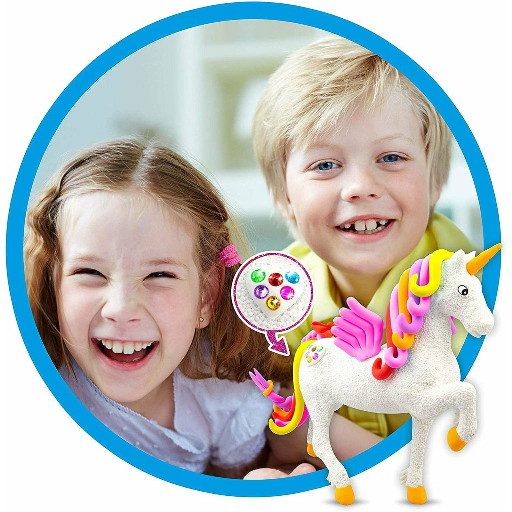 Craze Unicorn Modellier Set with 1 Cloud Slime and 1 Customisable Unicorn 3D figure+ Eye Stickers Multicolour Age-5 Years & Above