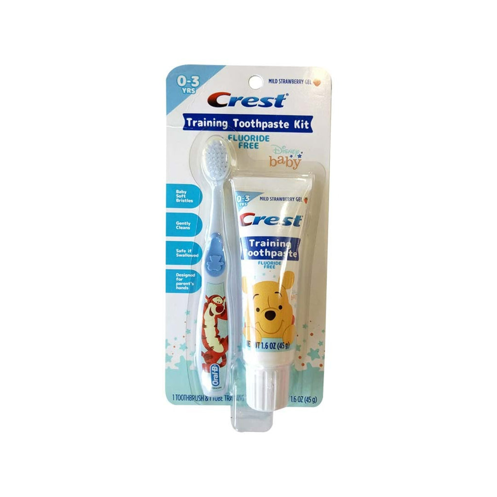 Crest Baby Training Toothpaste and Toothbrush Kit, Disney Winnie the Pooh, Mild Strawberry Gel 0 - 3Y