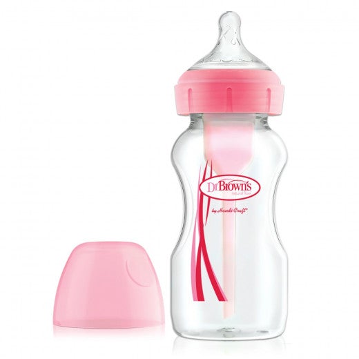 Dr Brown's Wide-Neck Baby Bottle Pink 270ml 0m+