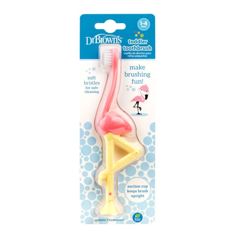 Dr. Brown’s Toddler Toothbrush, Flamingo Pink 1-4Y
