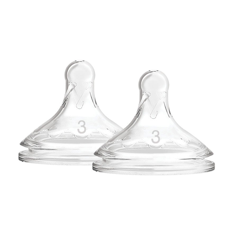 Dr Brown's Natural Flow® Options+™ Wide-Neck Baby Bottle Nipples Level 3, 2 Pack 6m+