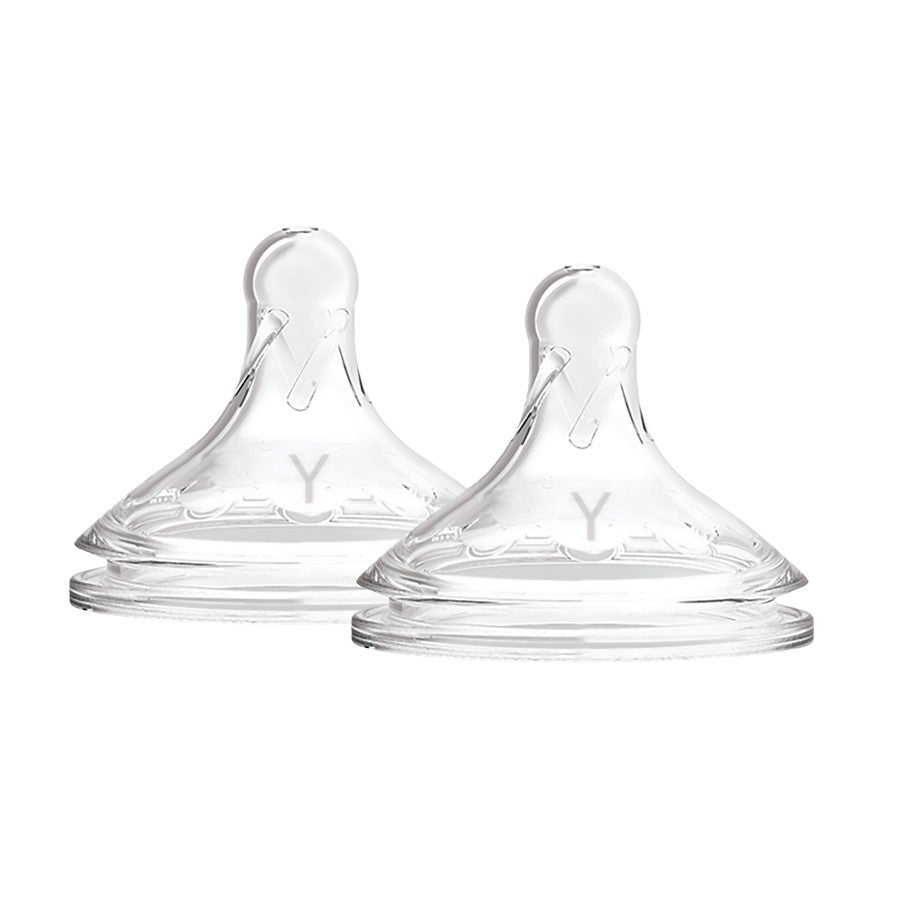 Dr Brown's Natural Flow® Options+™ Y-Cut Wide Neck Baby Bottle Nipple 2 Pack 9m+
