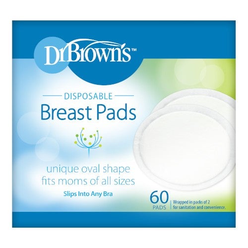 Dr Brown's Oval Disposable Breast Pads 60 Pack