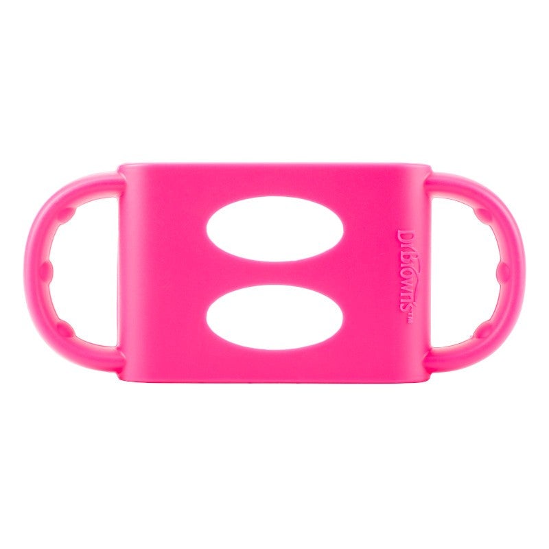 Dr Brown's Milestones™ Wide-Neck Transition Sippy Bottle with Silicone Handles Pink 6m+