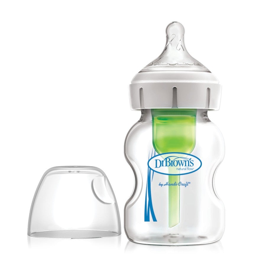 Dr Brown's Options+™ Wide-Neck Anti-Colic Glass Baby Bottle 150ml 0m+