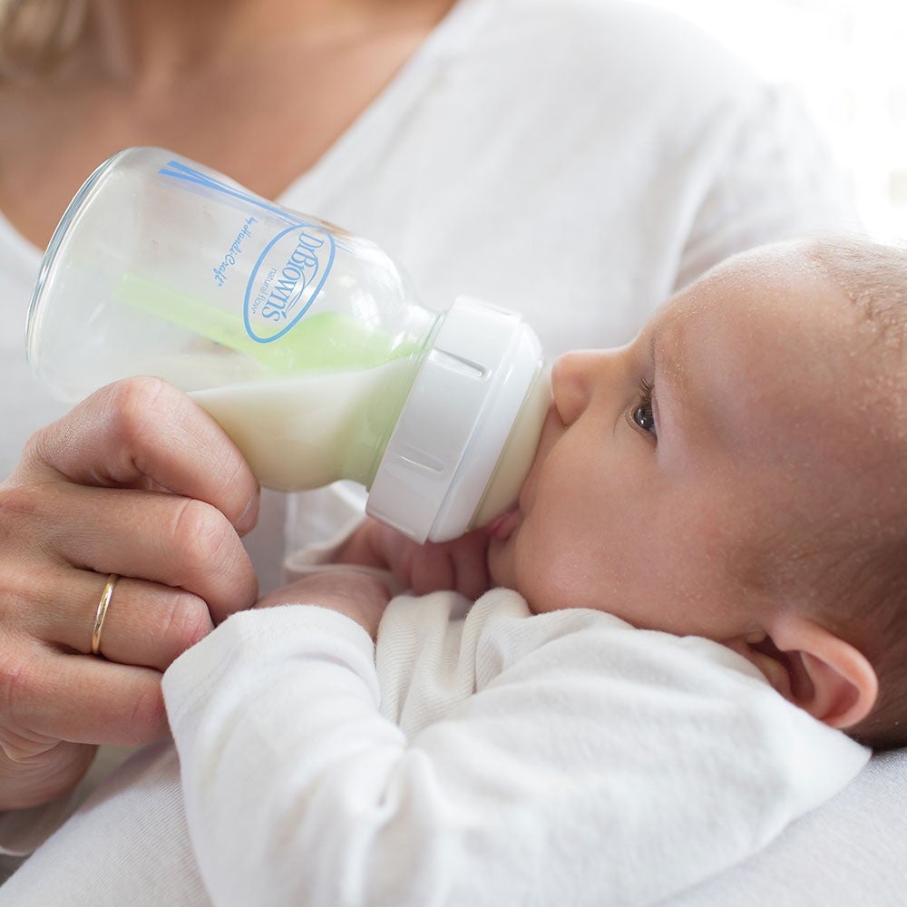 Dr Brown's Options+™ Wide-Neck Anti-Colic Glass Baby Bottle 150ml 0m+