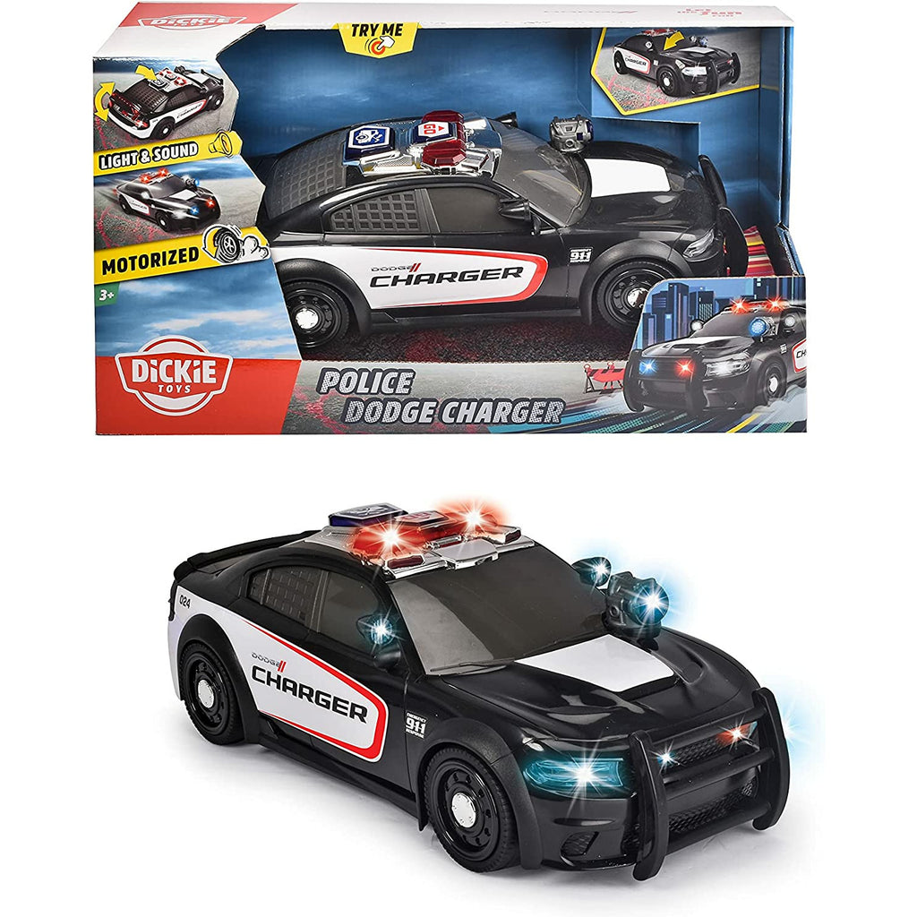 Dickie Motorised Light and Sound Police Dodge Charger 33 cm Long Multicolor Age-3 Years & Above