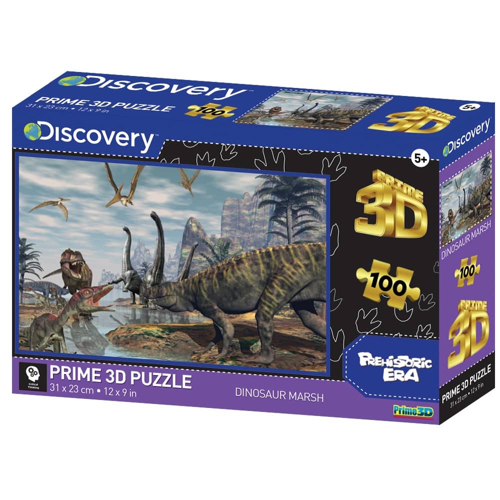 Discovery Dinosaur Marsh 100 Piece 3D Puzzle Age-5 Years & Above