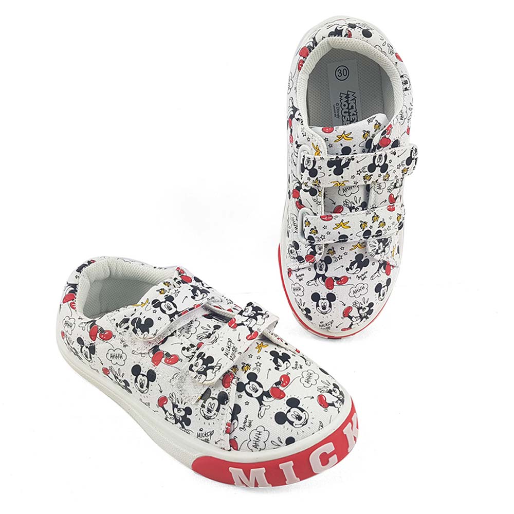 Disney -Mickey Mouse Printed White Boys Sneakers Age- 3 Years & Above and Available in Size- 28 