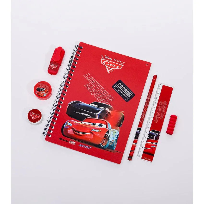 Disney Cars Super Charge 7Pieces Stationery Ziplock Set Red Age- 4 Years & Above
