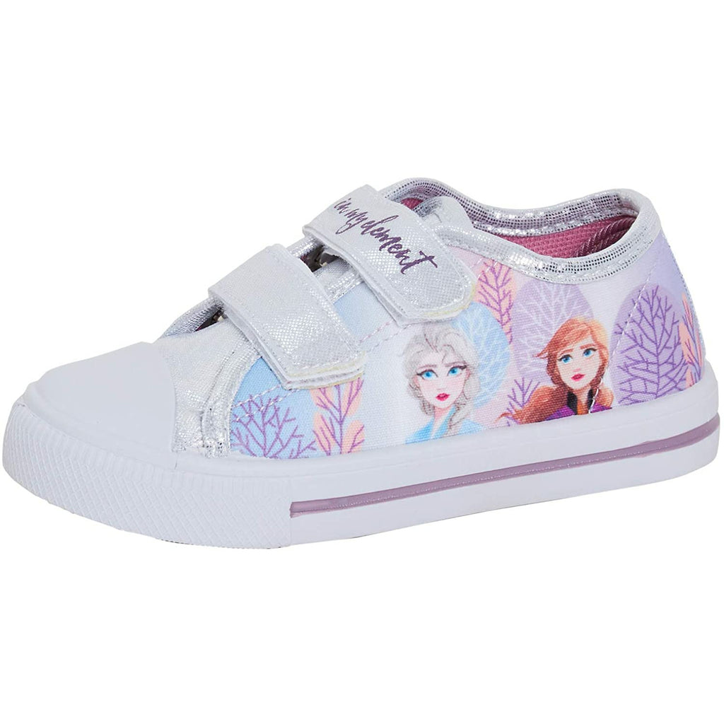 Disney Frozen 2 Girls Kids Low Sneakers White