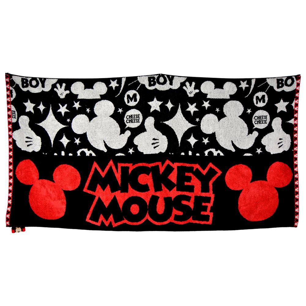 Disney Mickey Cotton Jacquard Towels 60X120 Cm - Black/Red Kids