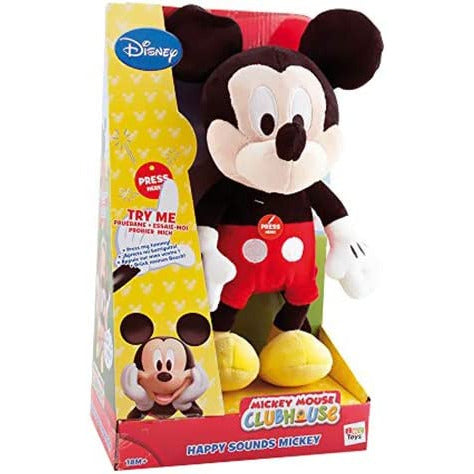 Disney Mickey Mouse Happy Sound Plush Toy Black/Red Age- 3 Years & Above