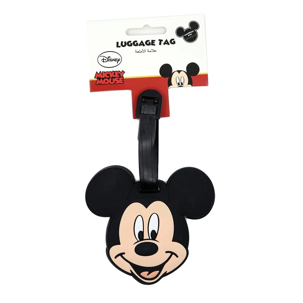 Disney Mickey Soft Pvc Character Luggage Suitcase Backpack Tags Kids