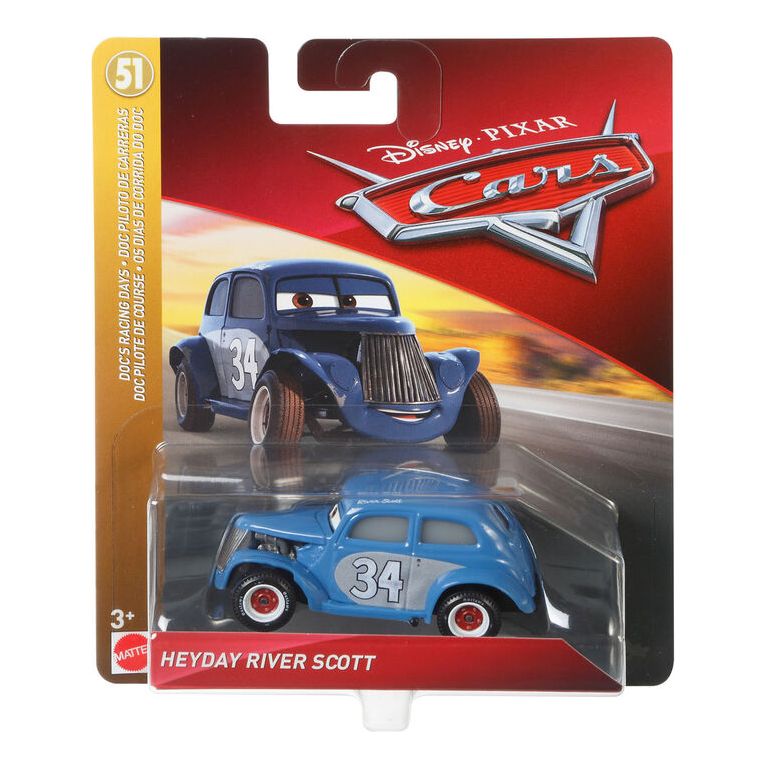 Disney Pixar Cars Heyday River Scott Diecast 1:55 Blue Age- 3 Years & Above