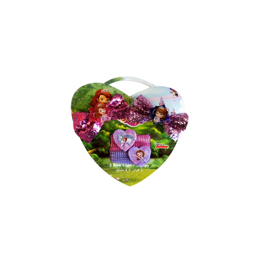Disney Sofia 2 Bow Clips + 4 Clips Kids
