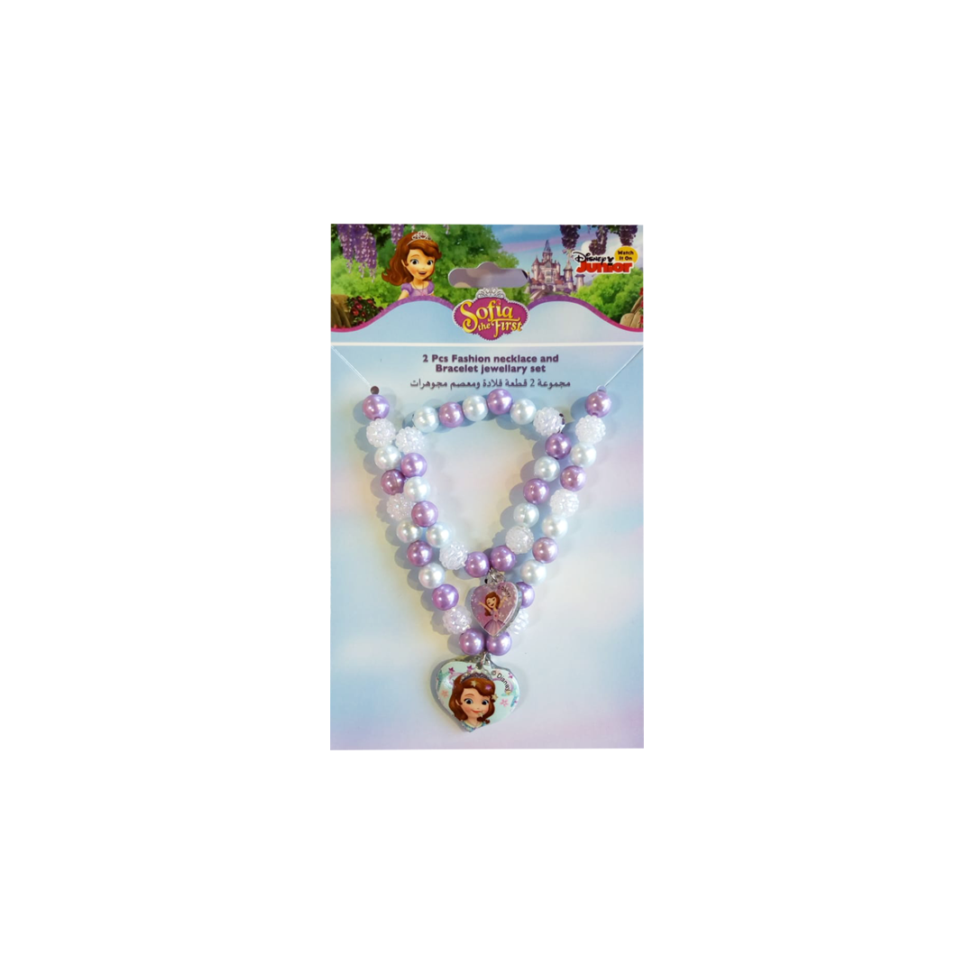 Disney Sofia 2 Pieces Fashion Necklace And Bracelet Jewellery Set Kids Peekaboo