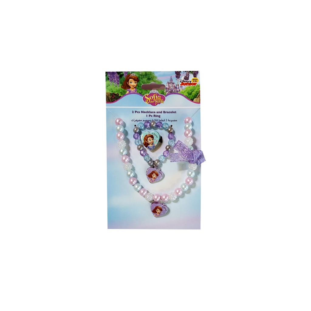 Disney Sofia 2 Pieces Fashion Necklace And Bracelet Jewellery Set Kids