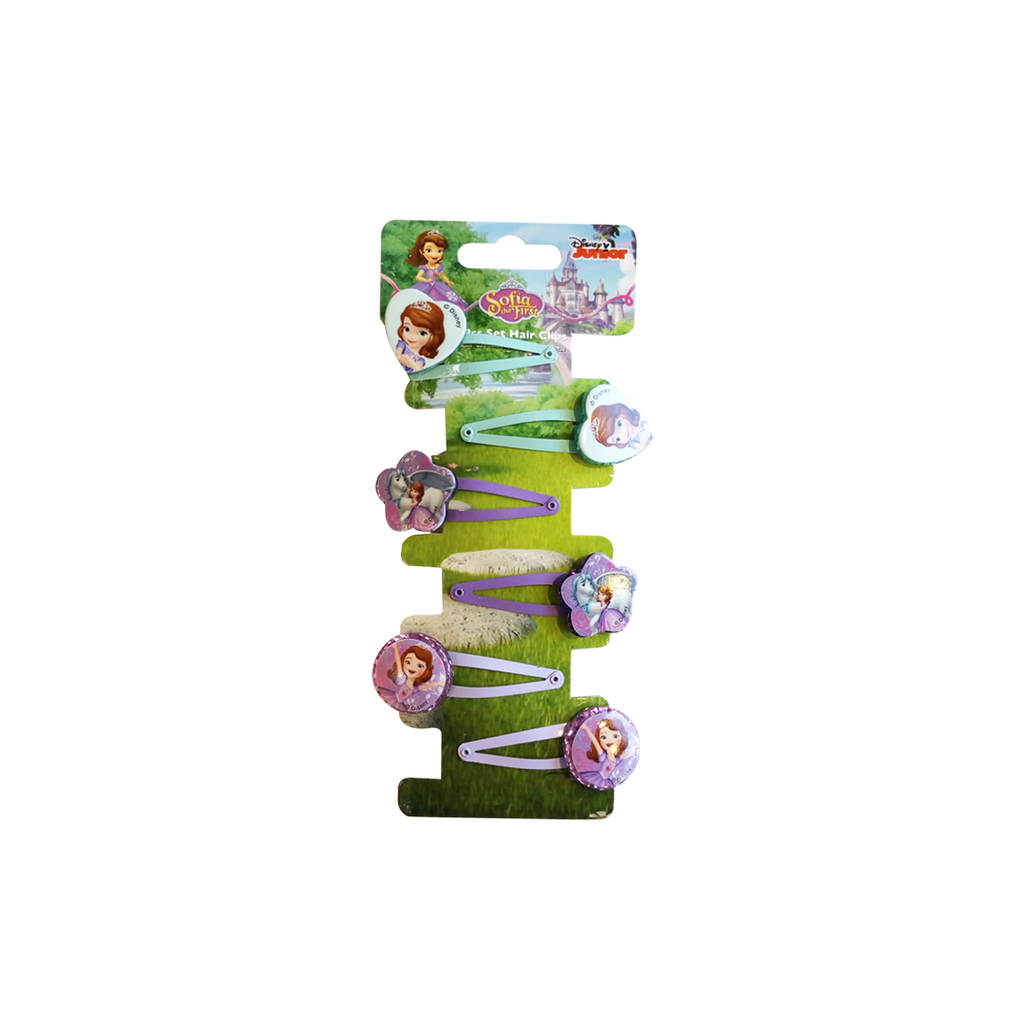Disney Sofia 6 Pieces Set Hair Clips Kids