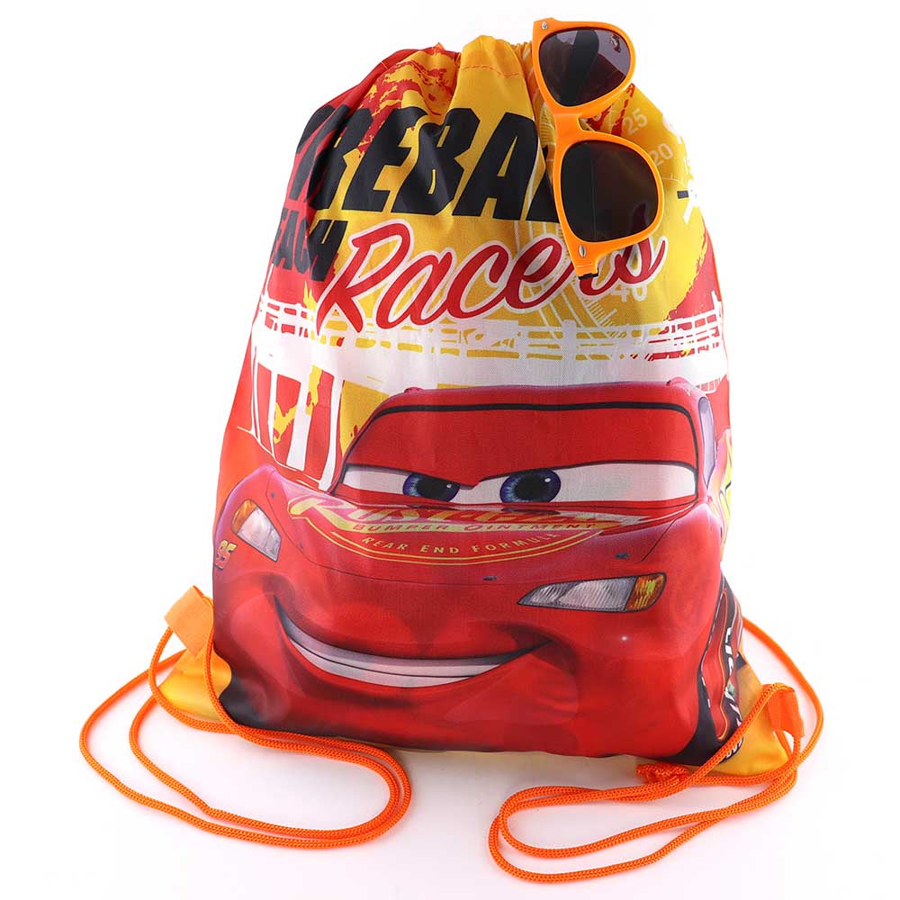 Disney car Drawstring Bag With Sunglasses Kids