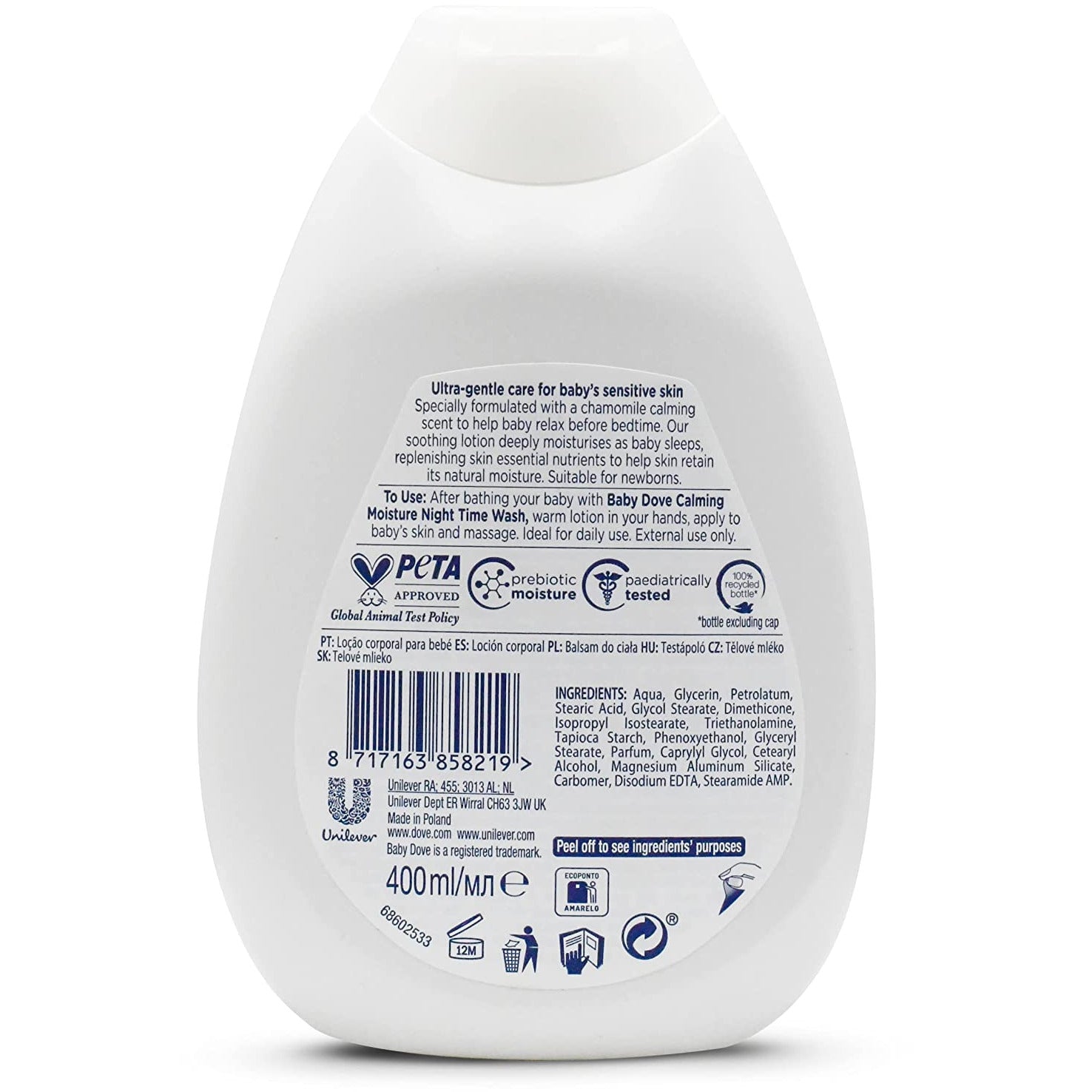 Baby dove night time lotion top