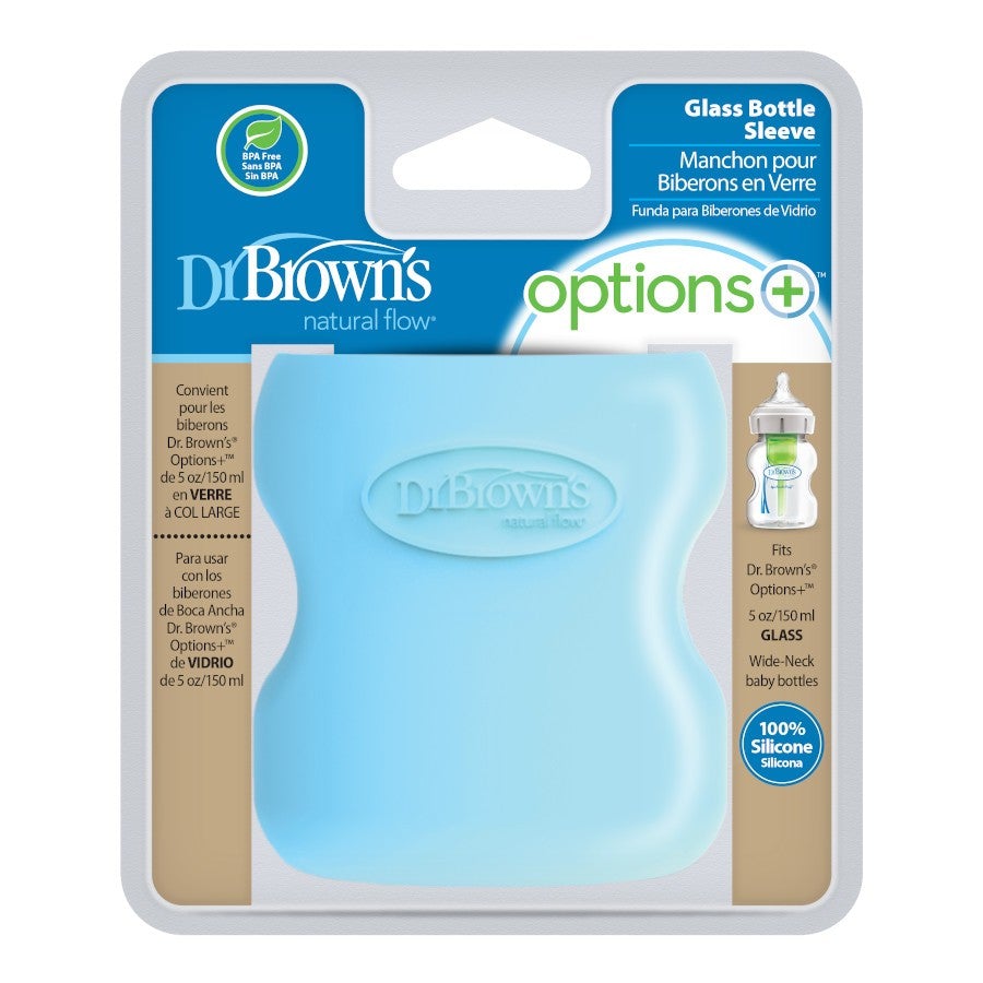 Dr Brown's Natural Flow® Options+™ Wide-Neck Glass Bottle Sleeve 150ml Mint