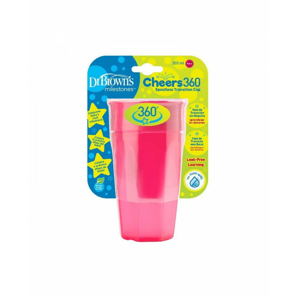 Dr Brown’s Milestones Cheers 360 Cup Pink 300ml 9m+