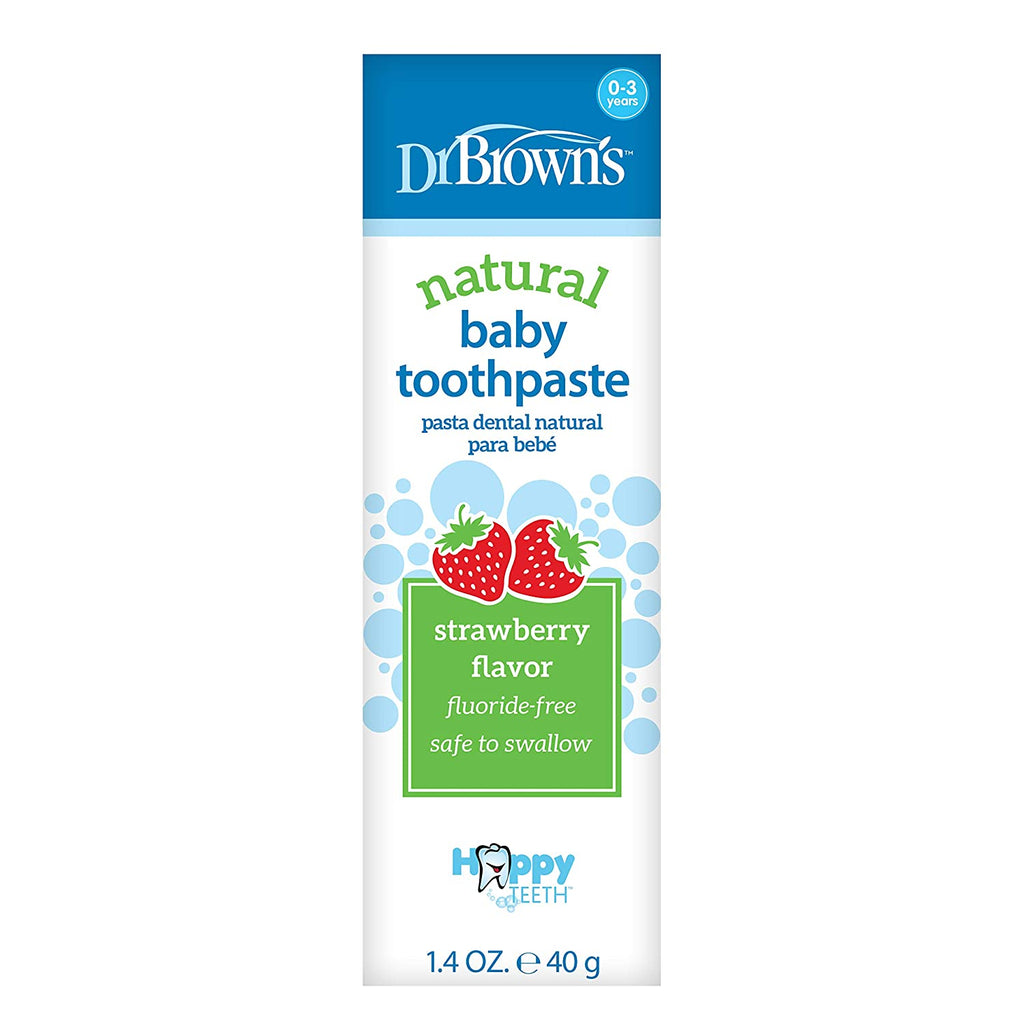 Dr. Brown's Happy Teeth Fluoride-Free Toothpaste (Strawberry), 1-Pack