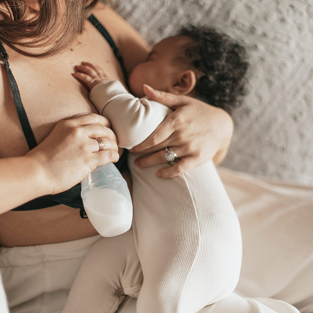 Dr. Brown’s Silicone One-Piece Breast Pump with Options+ Anti-Colic Bottle and Travel Bag